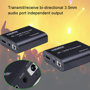 HDMI To RJ45 120m Single Network Cable 4K HD Network Extender, Receiver+Transmitter EU Plug(Black)