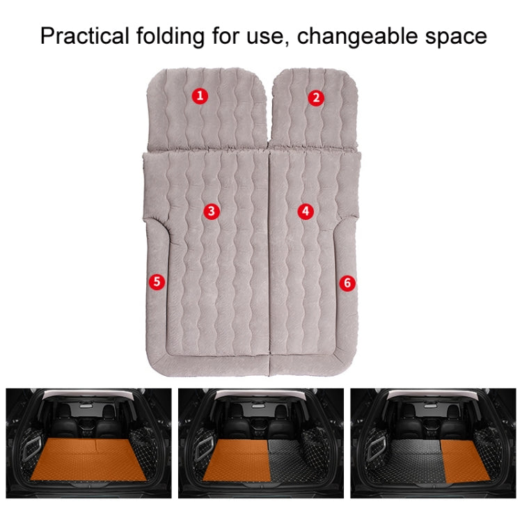 Inflatable Mattress For Car Travel SUV Rear Seat/Trunk, Color: Black Dual-purpose Square Pier