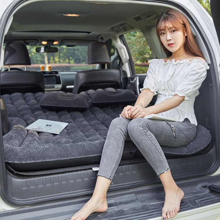 Inflatable Mattress For Car Travel SUV Rear Seat/Trunk, Color: Black