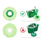 For Libman Tornado Spin Mop Microfiber Mop Pad Replacement Parts(Green)