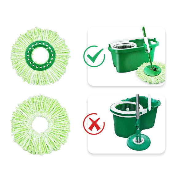 For Libman Tornado Spin Mop Microfiber Mop Pad Replacement Parts(Green)