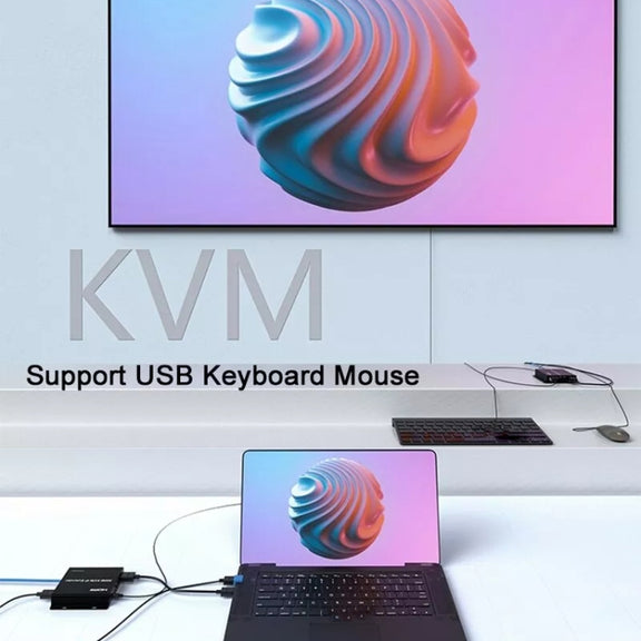 200m HDMI KVM IP Network Cable Extender H.264 Mouse Keyboard Extender US Plug(Black)