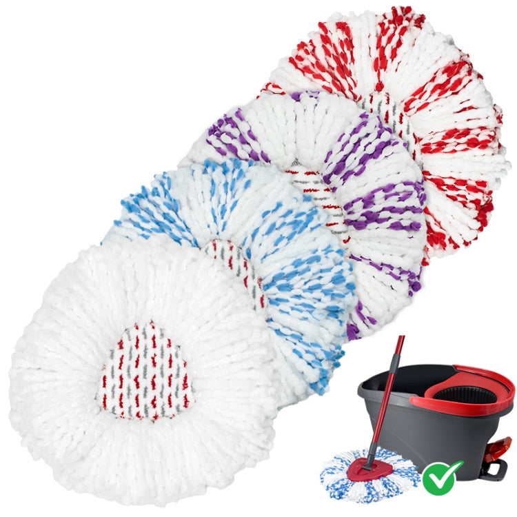 For Vileda / O-Cedar EasyWring Spin Mop Replacement Pad Microfiber Rag(Blue)