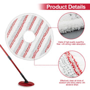 For Vileda Spin & Clean Mop Refill Pad Round Microfiber Replacement Cloth Cover(Red)