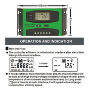 30A 12V/24V Solar Charge And Discharge Controller Dual USB Port LCD Solar Cells Panel Charge Regulator