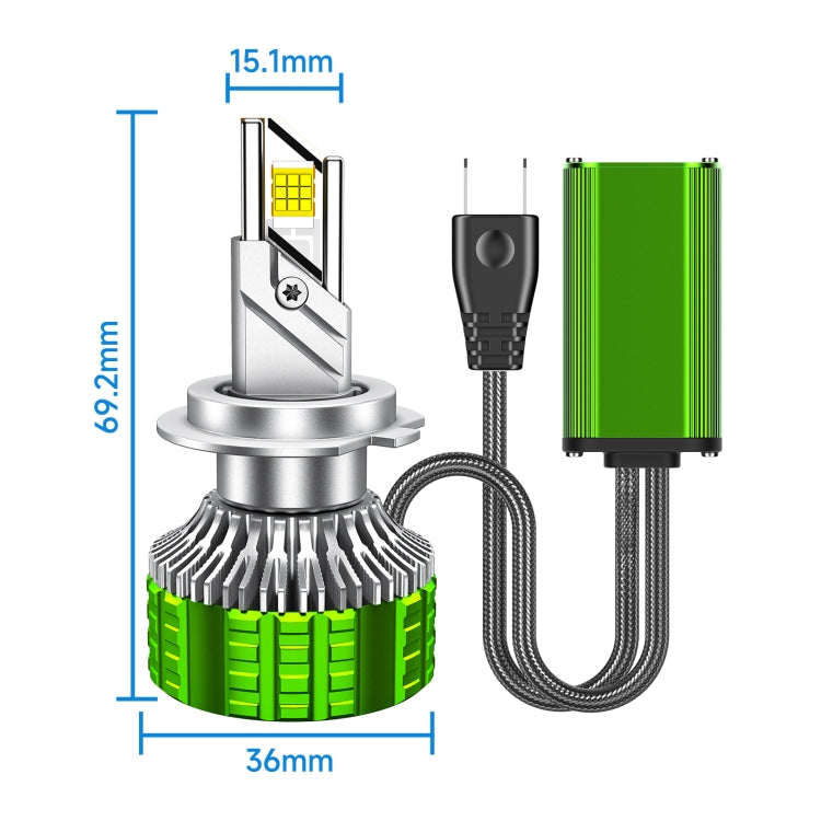 100W LED Double Copper Tube Aluminum Alloy Water-resistant Car Headlight, Bulb: 9005