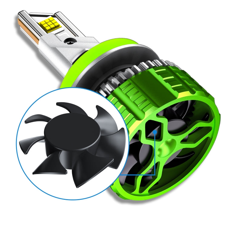 100W LED Double Copper Tube Aluminum Alloy Water-resistant Car Headlight, Bulb: H7