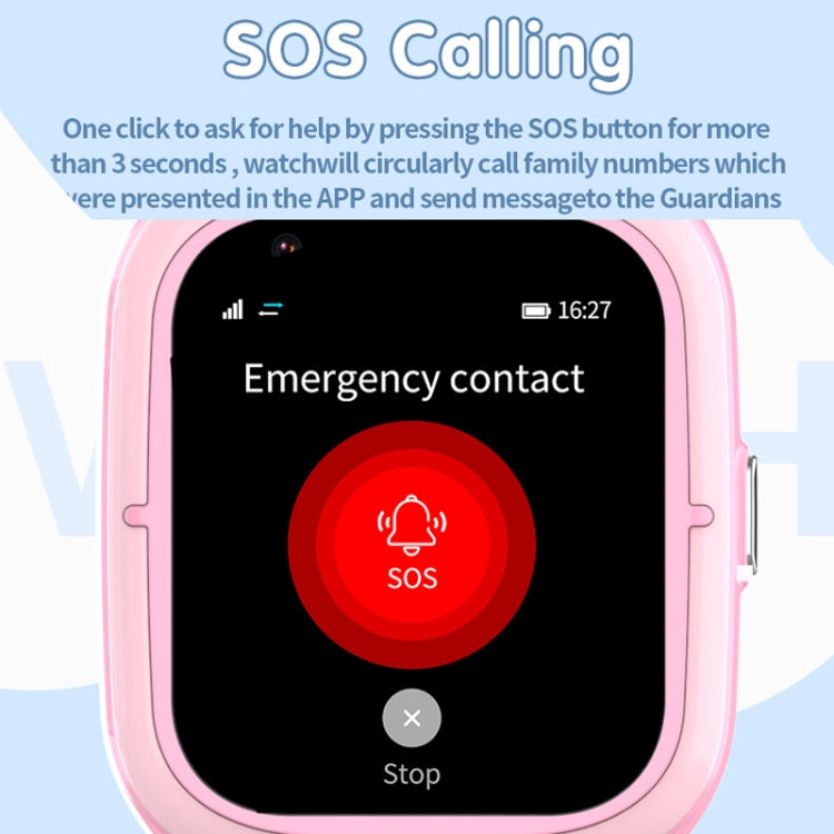 4G Kids Smart Phone Positioning Watch IP67 Water-resistant / Video / Voice Calling(Black)