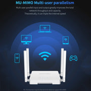 COMFAST CF-WR630AX 3000Mbps Dual-Band WiFi6 MESH Router 4x5dBi Antenna AU Plug