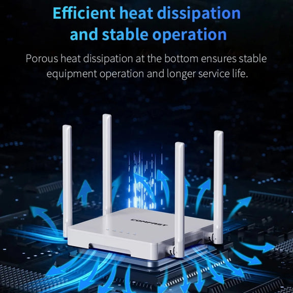 COMFAST CF-WR630AX 3000Mbps Dual-Band WiFi6 MESH Router 4x5dBi Antenna AU Plug