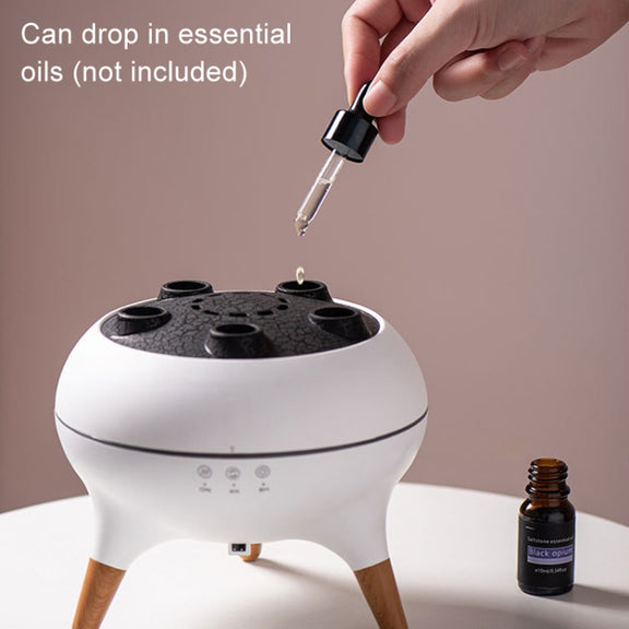 Dynamic Multi-Spray Aromatherapy Diffuser With Colorful Lights Remote Control Humidifier UK Plug(V80 Spit Circle Upgrade Model)
