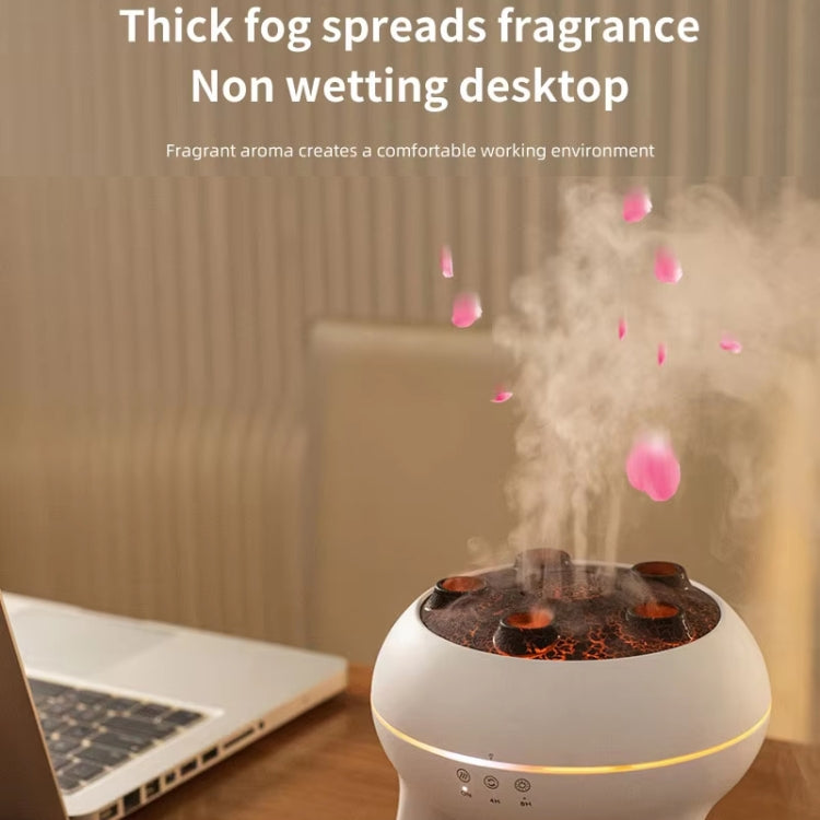 Dynamic Multi-Spray Aromatherapy Diffuser With Colorful Lights Remote Control Humidifier UK Plug(V80 Spit Circle Upgrade Model)