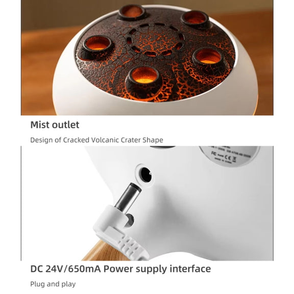 Dynamic Multi-Spray Aromatherapy Diffuser With Colorful Lights Remote Control Humidifier EU Plug(V80 Spit Circle Upgrade Model)
