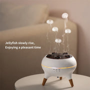 Dynamic Multi-Spray Aromatherapy Diffuser With Colorful Lights Remote Control Humidifier UK Plug(V80 Spit Circle Upgrade Model)