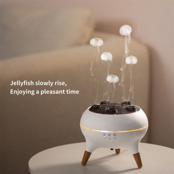 Dynamic Multi-Spray Aromatherapy Diffuser With Colorful Lights Remote Control Humidifier EU Plug(V80 Spit Circle Upgrade Model)