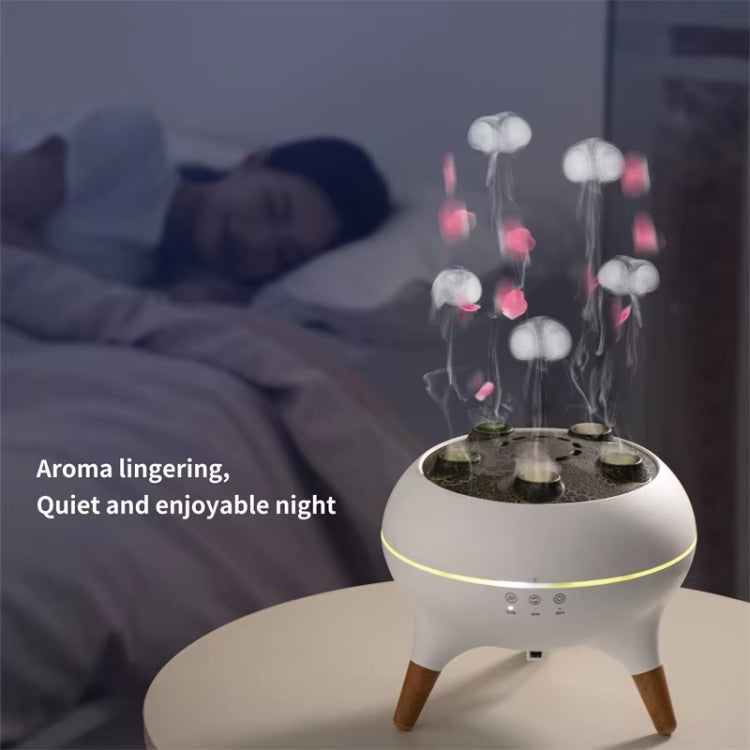 Dynamic Multi-Spray Aromatherapy Diffuser With Colorful Lights Remote Control Humidifier US Plug(V80 Spit Circle Upgrade Model)