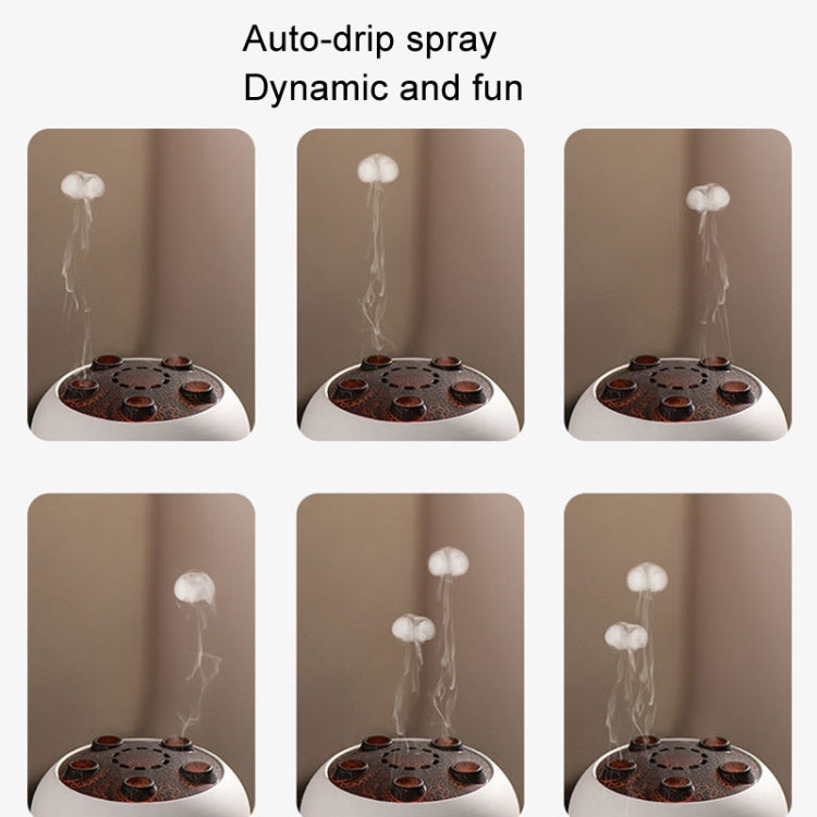 Dynamic Multi-Spray Aromatherapy Diffuser With Colorful Lights Remote Control Humidifier EU Plug(V80 Spit Circle Upgrade Model)