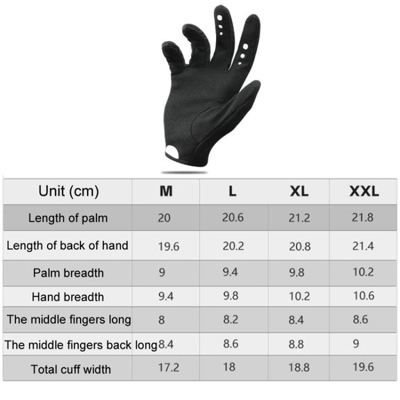 WEST BIKING Cycling Anti-slip Breathable Touch Screen Gloves, Size: XXL(Black)