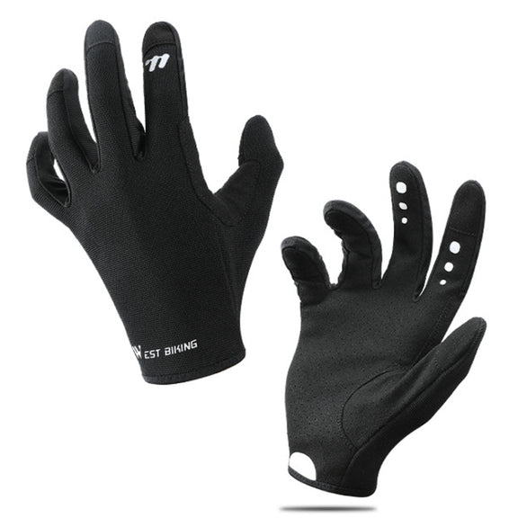 WEST BIKING Cycling Anti-slip Breathable Touch Screen Gloves, Size: XL(Black)