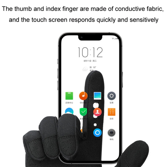 WEST BIKING Cycling Anti-slip Breathable Touch Screen Gloves, Size: XXL(Black)