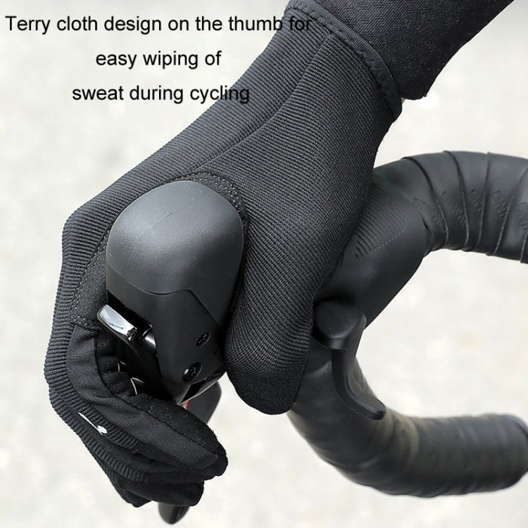 WEST BIKING Cycling Anti-slip Breathable Touch Screen Gloves, Size: XXL(Black)