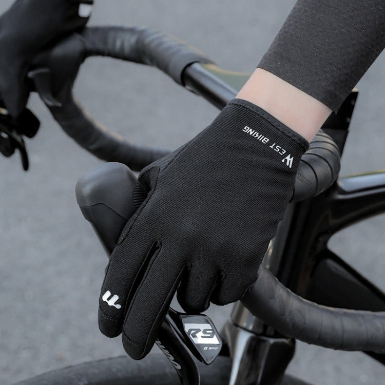 WEST BIKING Cycling Anti-slip Breathable Touch Screen Gloves, Size: XXL(Black)