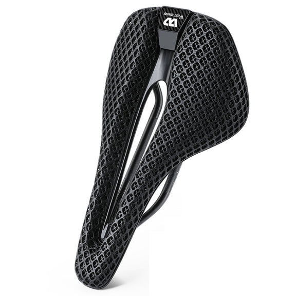 WEST BIKING Road Bicycle Carbon Fiber Ultralight Breathable Seat(Black)