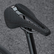 WEST BIKING Road Bicycle Carbon Fiber Ultralight Breathable Seat(Black)