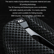 WEST BIKING Road Bicycle Carbon Fiber Ultralight Breathable Seat(Black)