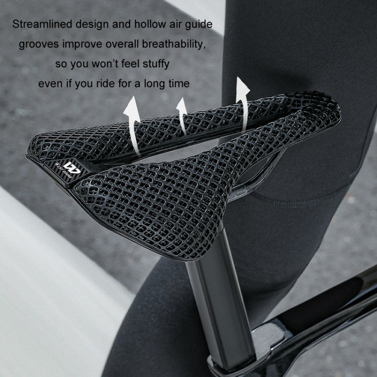 WEST BIKING Road Bicycle Carbon Fiber Ultralight Breathable Seat(Black)