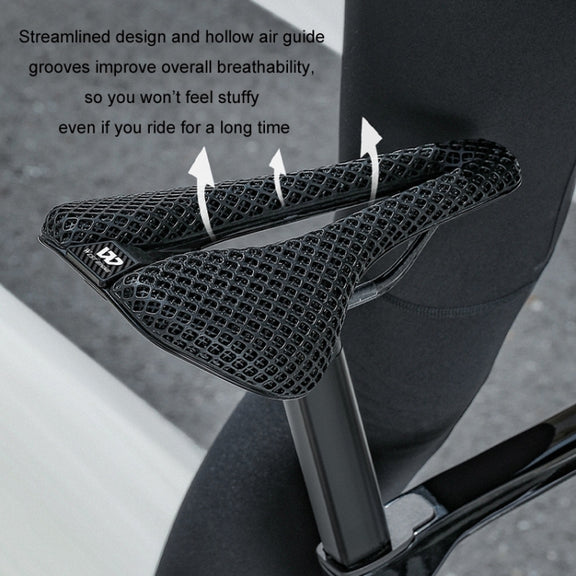 WEST BIKING Road Bicycle Carbon Fiber Ultralight Breathable Seat(Black)