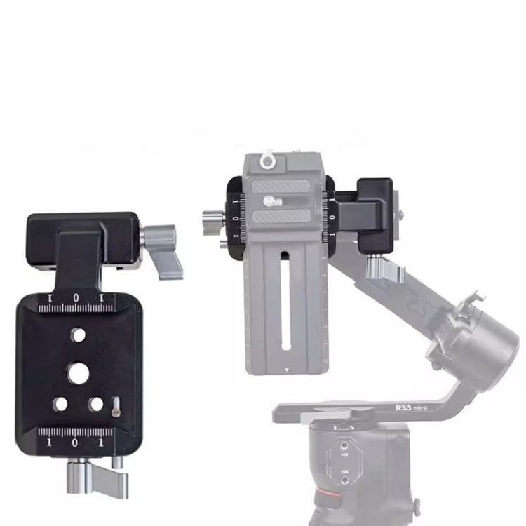 For DJI Ronin RS 3 Pro / RS 3 / RS 2 Vertical Shooting Plate Mount Stabilizer Accessories(Gray)