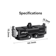 For GoPro HERO13 Black aMagisn Metal Magnetic Quick Release Base Dual Interface Adapter
