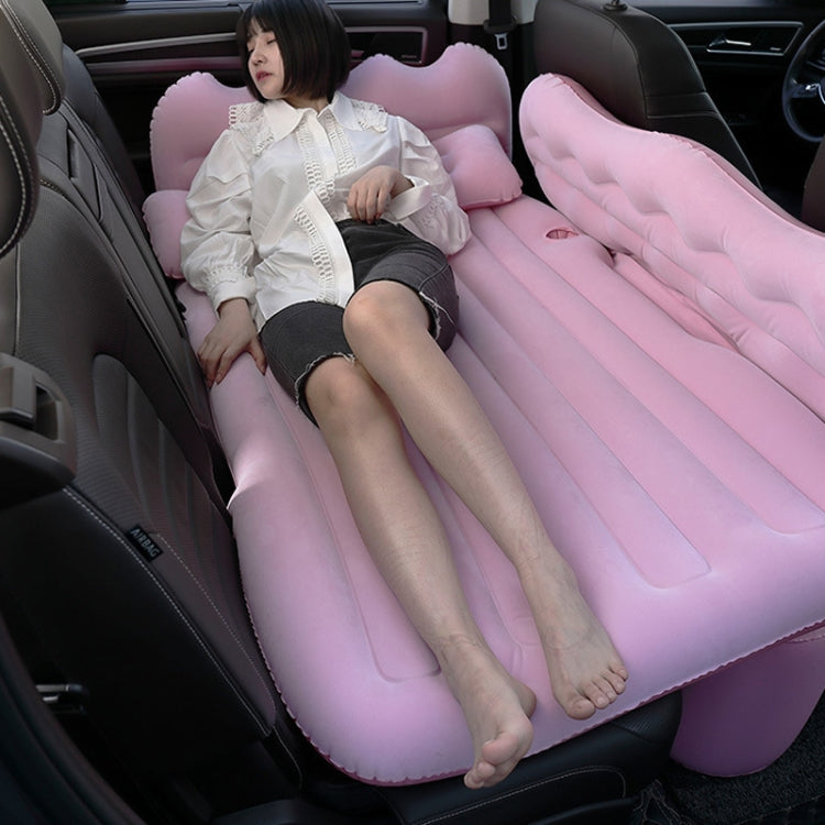 Car Inflatable Bed Multifunctional Outdoor Camping Sleeping Mat, Color: Pink