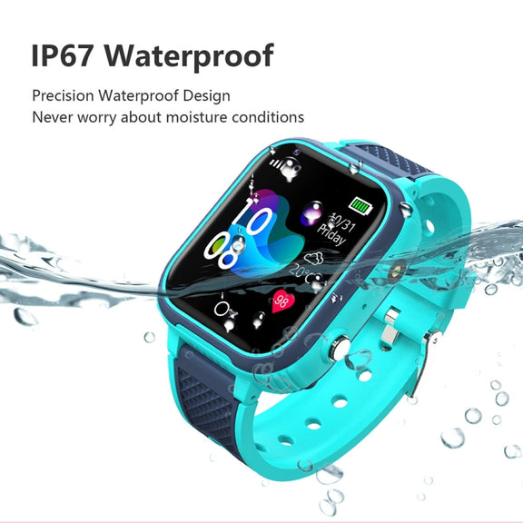 LT21 1.4-Inch 4G Global Full Network IP67 Water-resistant WIFI Children Smart Watch(Blue)