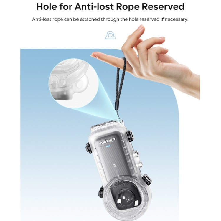 For Insta360 X4 aMagisn 50m Depth Water-resistant Protective Case Quick Release Invisible Diving Cover