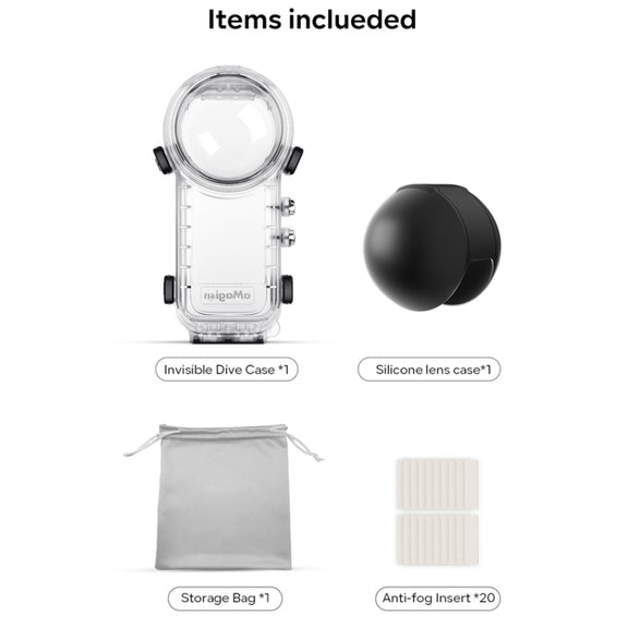 For Insta360 X4 aMagisn 50m Depth Water-resistant Protective Case Quick Release Invisible Diving Cover