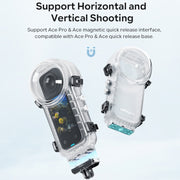 For Insta360 X4 aMagisn 50m Depth Water-resistant Protective Case Quick Release Invisible Diving Cover