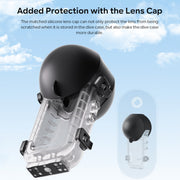 For Insta360 X4 aMagisn 50m Depth Water-resistant Protective Case Quick Release Invisible Diving Cover