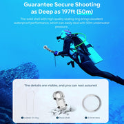 For Insta360 X4 aMagisn 50m Depth Water-resistant Protective Case Quick Release Invisible Diving Cover