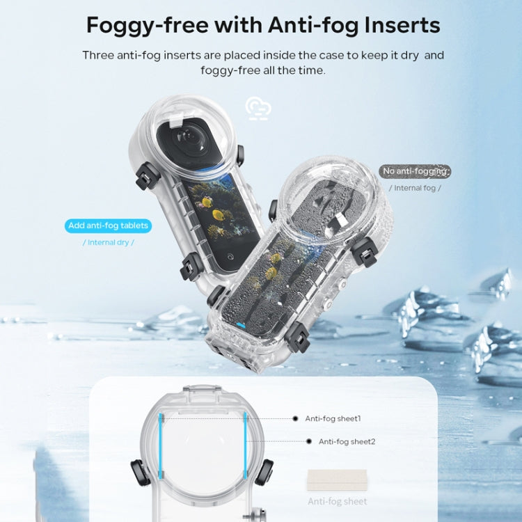 For Insta360 X4 aMagisn 50m Depth Water-resistant Protective Case Quick Release Invisible Diving Cover