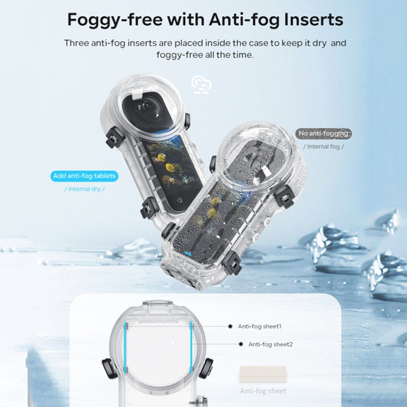 For Insta360 X4 aMagisn 50m Depth Water-resistant Protective Case Quick Release Invisible Diving Cover