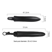 08CY0007 Bike Fenders Set Widen Lengthen Bicycle MTB Front Rear Quick Release Mudguard