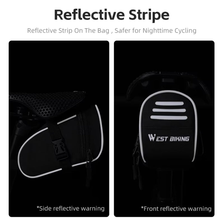 WEST BIKING Bicycle Saddle Tail Bag Portable Mini Tool Bag(Black)