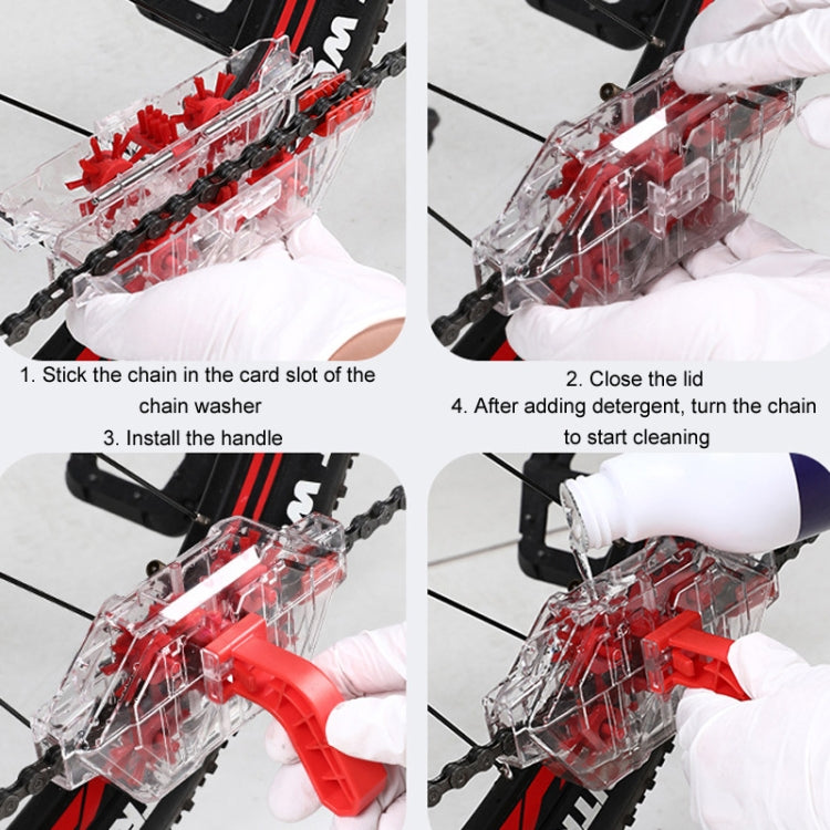 Bicycle Chain Cleaner Visual Immersion Chain Cleaner Brush Road Bike Cleaning Tool(Transparent)