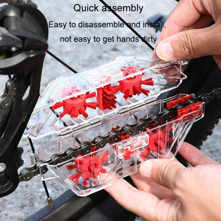 Bicycle Chain Cleaner Visual Immersion Chain Cleaner Brush Road Bike Cleaning Tool(Transparent)