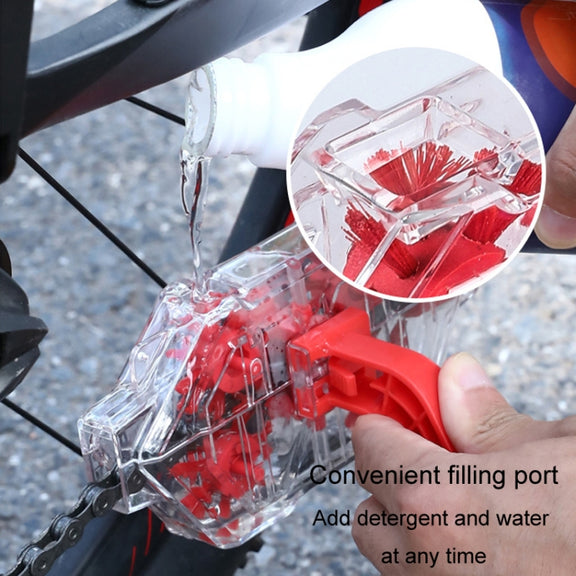 Bicycle Chain Cleaner Visual Immersion Chain Cleaner Brush Road Bike Cleaning Tool(Transparent)