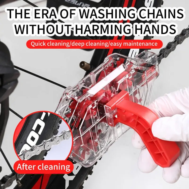 Bicycle Chain Cleaner Visual Immersion Chain Cleaner Brush Road Bike Cleaning Tool(Transparent)