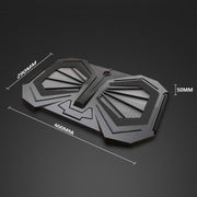 YL-017 2-Fans RGB Lighting Effect Silent Adjustable Speed Laptop Cooling Stand(Black)