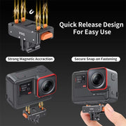 VRIG Magnetic Quick Release Adapter for Action Camera , Spec: Base+Top Cover Kit